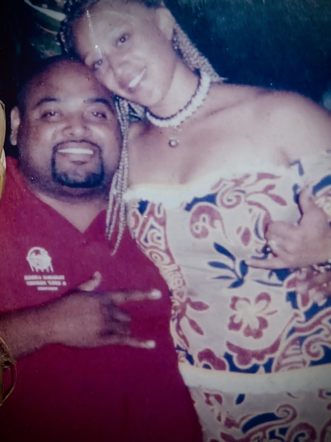 George “FIJI” Veikoso with Ilona Irvine in an archival personal photo.